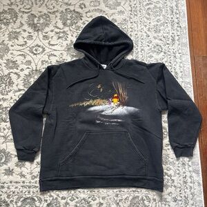 Vintage Disney Black Hoodie with Winnie the Pooh Graphic
